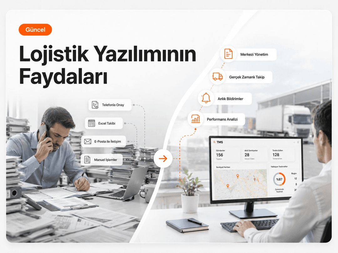 Lojistik yazılımı ile nakliye operasyonu, canlı takip, dijital evrak, navlun mutabakatı ve raporlama süreçlerinin yönetimi